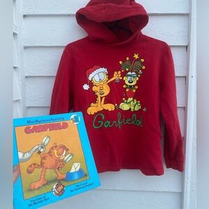 Garfield Fans > Christmas 🎄 Hoodie Sweatshirt and Vintage Book < Set!!